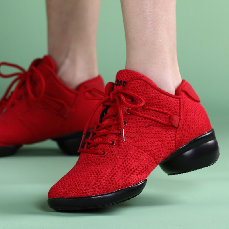 健身红色新款夏季爵士水兵舞蹈鞋舞鞋