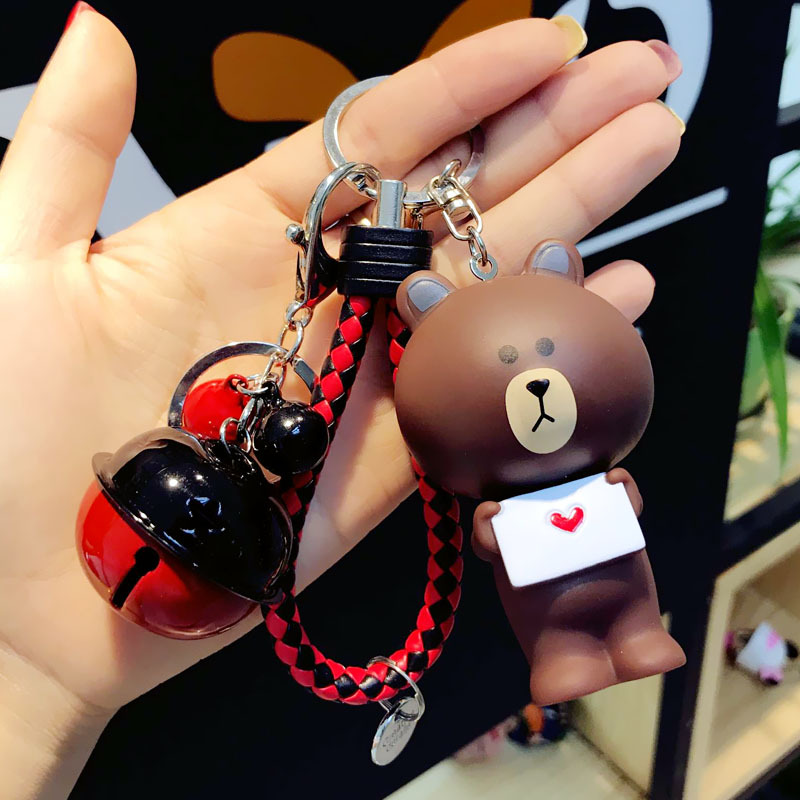 韩版卡通钥匙扣挂件女学生可爱新款网红蒙奇奇车钥匙绳