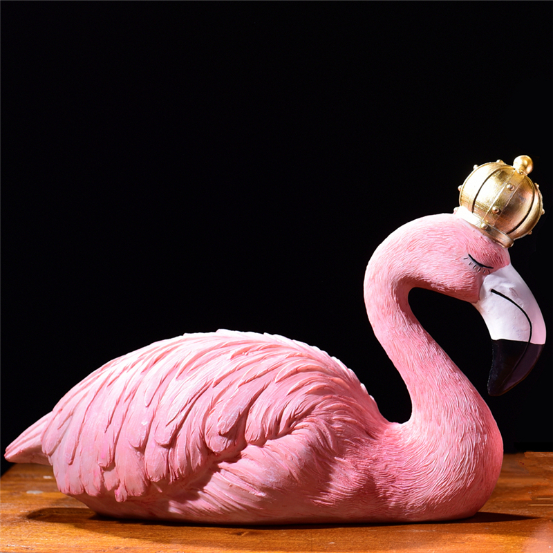 火烈鸟摆件 新婚结婚礼物ins客厅电视酒柜北欧式创意动物软装饰品